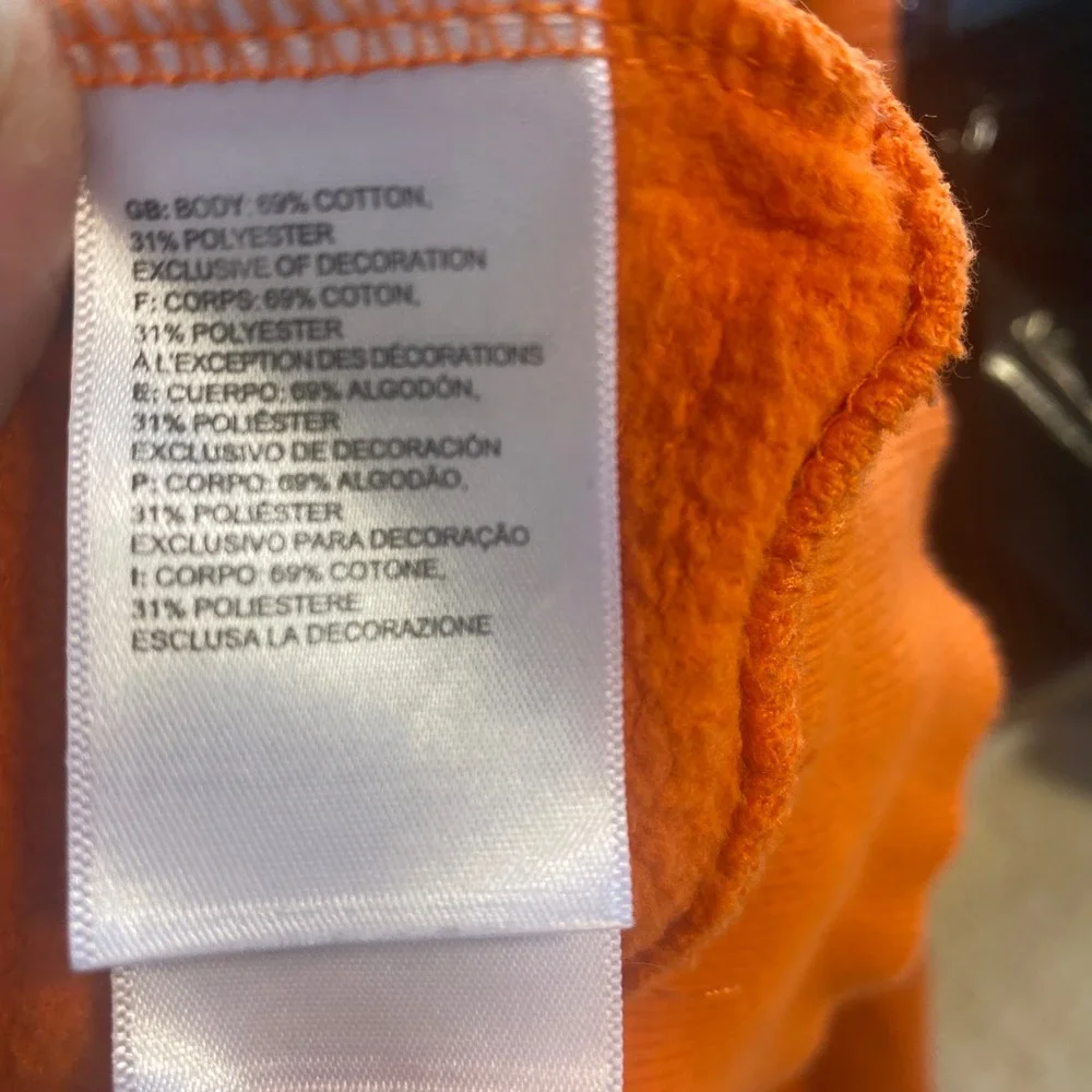 The North Face Mens Orange Half Dome Logo Pullover Hoodie Size Large NF0A3X8C